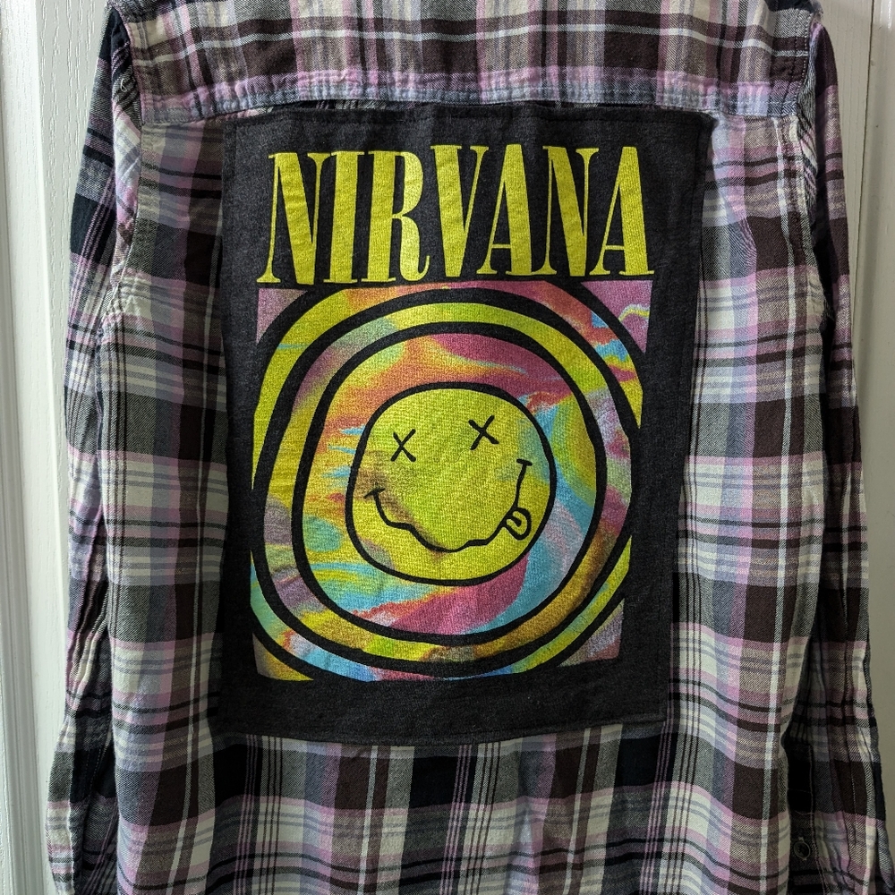 Nirvana Upcycled Flannel Shirt